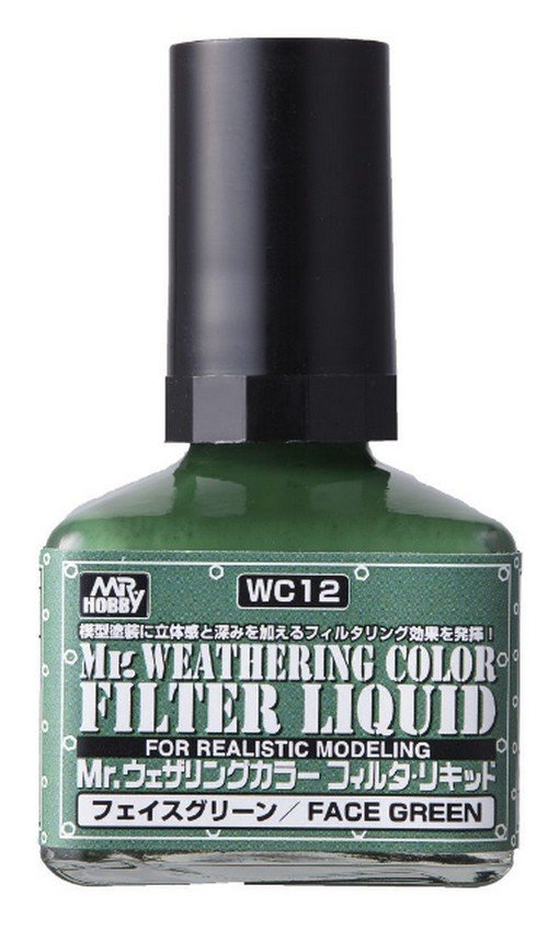 Mr.Hobby WC12 - Filter Liquid Face Green 40ml (Mr.Weathering Color)
