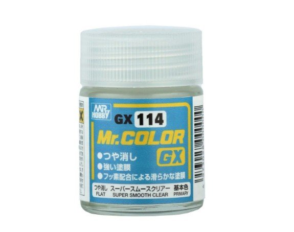 Mr.Hobby GX114 - GX114 Super Smooth Clear Flat 18ml