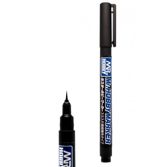 Mr.Hobby CM101 - Oil-Based Super Fine Tip Type Brush Pen Marker (Black)