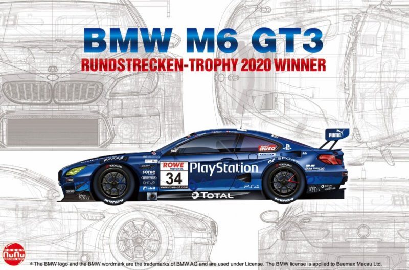 Platz PN24027 - 1/24 BMW M6 GT3 Rundstrecken-Trophy Winner 2020 NUNU Hobby