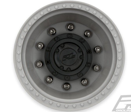 Pro-Line #2760-03 | Brawler Clod Buster 2.6\'\' Gray Wheel +17 .5mm Wider Offset for Stock Clod Buster Axles and Solid Axle Monster Trucks