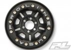 Pro-Line #2758-15 | FaultLine 2.2 Black/Black Bead-Loc 6 Lug front or Rear Wheels for Axial Yeti/Wraith