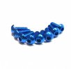 RACEOPT Aluminium Screw 8pcs, 3 x 8mm (Round Head) -Blue (RO-ABH3X8T-B)