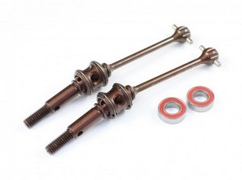 RAD-XR-10005 T4 50mm PREMIUM Steel Double Joint Drive Shaft Set, Rear