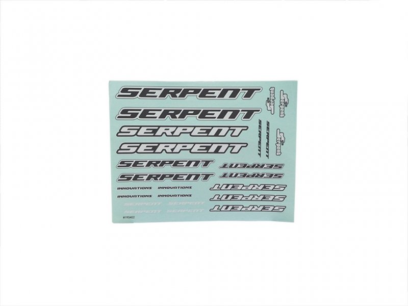 Serpent SER190402 Decal Sheet Serpent Large black-white (2)