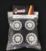 Solaris S-M36J0M2W 1/10 High-Performance Mini Slick Tire Set 36-J Spoke Wheel (4 pcs/set)