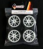 Solaris S-T36JGM4W 1/10 High-Performance Slick Tire Set 36-J Spoke Wheel (4 pcs/set)