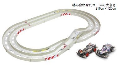 Tamiya 94678 - MINI 4WD OVAL HOME CIRCUIT with TWO-LEVEL LANE CHANGE plus NITRO FORCE AVANTE X