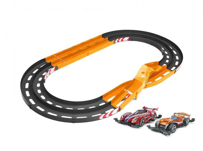 Tamiya 95638 - Mini 4WD Oval Home Circuit (Two-Level Lane Change) with Trairong & Copperfang