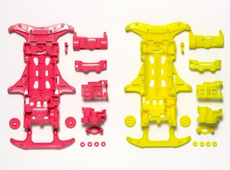 Tamiya 95356 - VS Fluorescent-Color Chassis (Pink/Yellow)