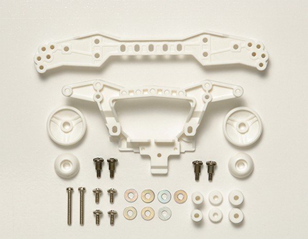 Tamiya 95381 - Reinforced Rear Double Roller Stay (3 Attachment Points) (White)