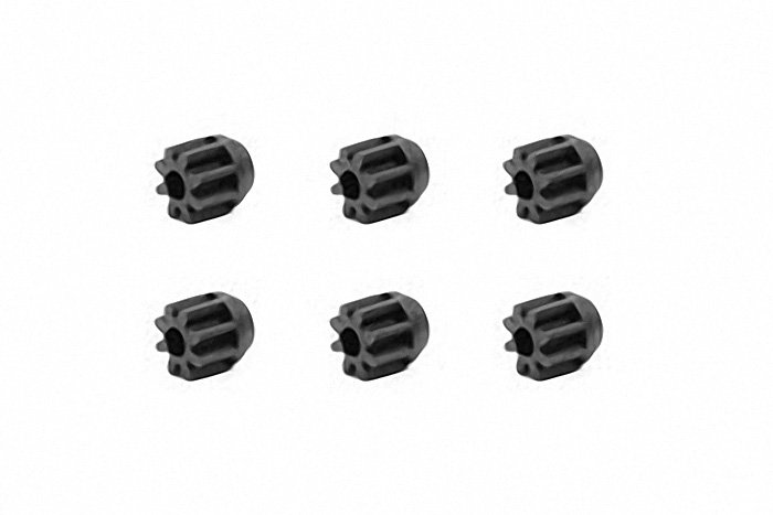 Tamiya 15453 - JR Carbon Reinforced Pinion - 8T Pinion Gear 6pcs