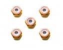 Tamiya 94906 - JR 2mm Aluminum Lock Nut Orange 5 Pcs