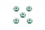 Tamiya 95424 - 2mm Aluminum Lock Nut Green (5pcs)