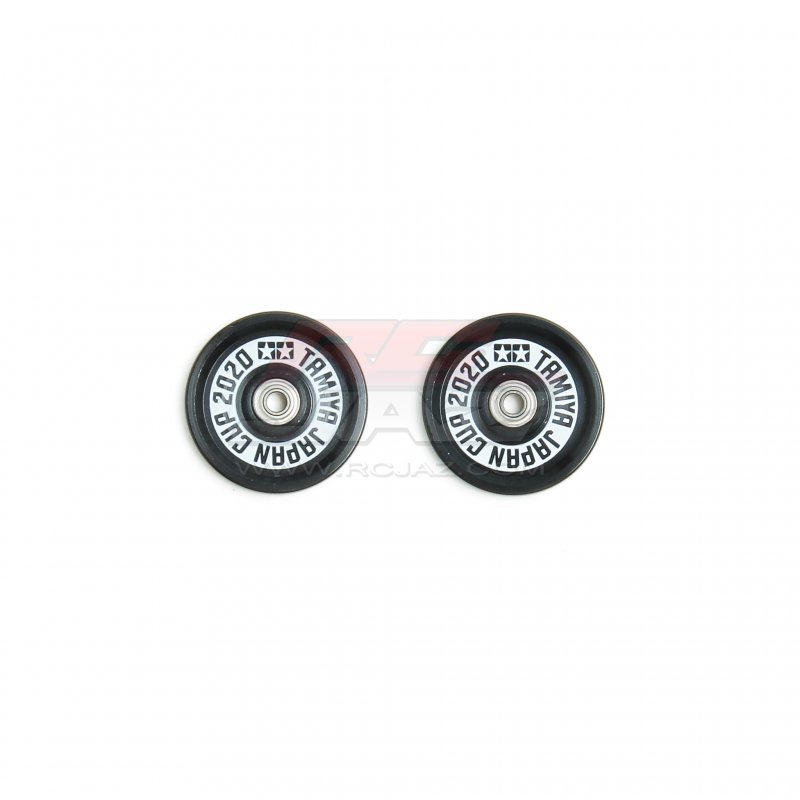 Tamiya 95137 - HG 19mm Aluminum Ball-Race Rollers (Ringless/Black) (J-Cup 2020)