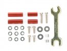 Tamiya 95321 - Mini 4WD Aluminum Hex Mount Set (Red 10mm, 15mm)