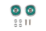 Tamiya 95688 - Jr HG 19mm Aluminum Ball-Race Rollers TMAC (Green Logos)