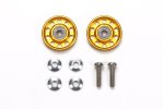 Tamiya 95704 - Jr 13mm Ball-Race Rollers (Ringless,Gold)