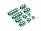 Tamiya 95515 - Aluminum Spacer Set Green (12/6.7/6/3/1.5mm, 2 Pcs. Each)