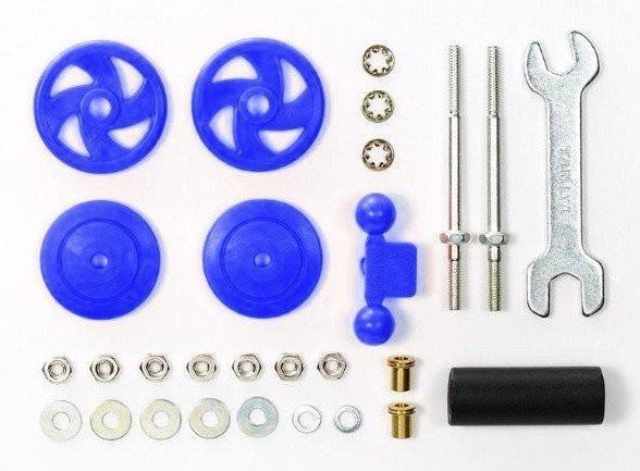 Tamiya 95430 - Large Diameter Stabilizer Head Set (17mm) (Blue)