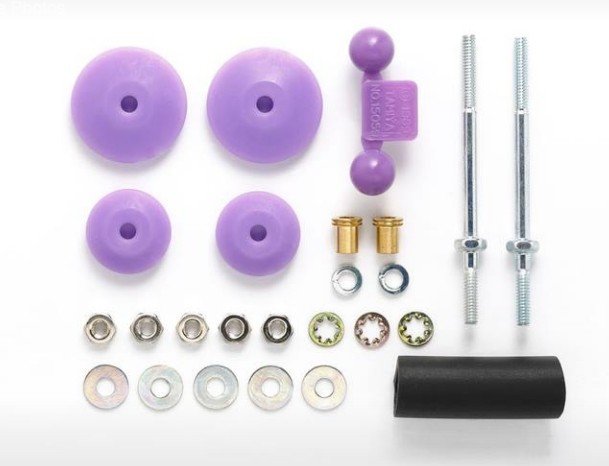 Tamiya 95518 - Large diameter Stabilizer Head Set (11mm/15mm) (Purple)