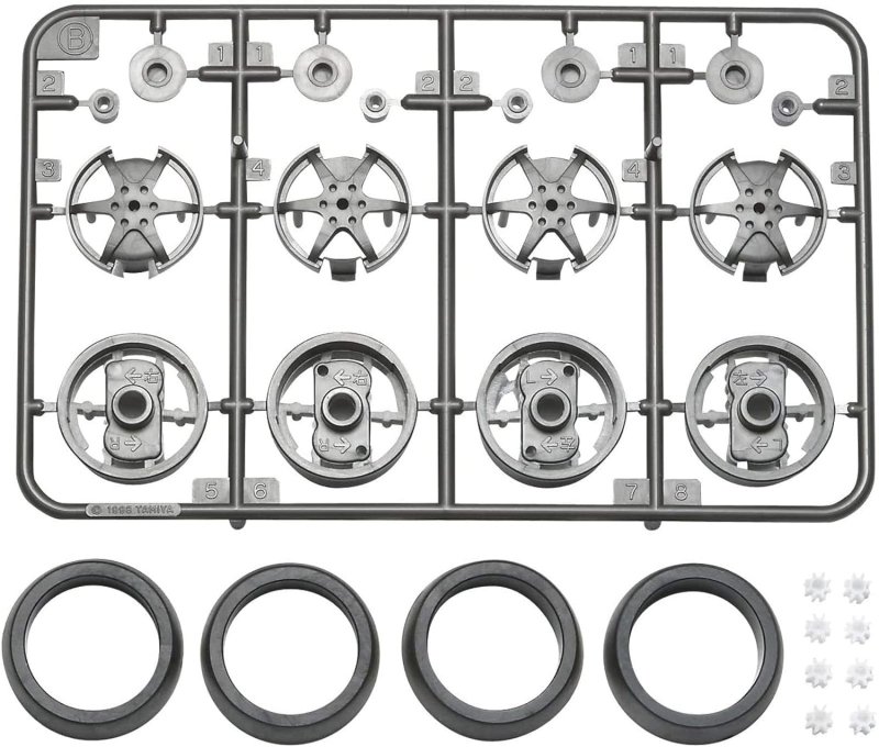 Tamiya 94785 - JR Large Diameter 1-Way Wheel Set - Super X & XX Chassis