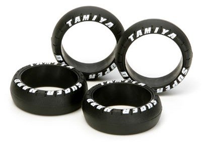 Tamiya 94943 - JR Large Diameter Arched Tires - Super Hard / Black