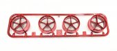 Tamiya 9004486 - Low Profile 5-Spoke Metallic Red Plated Wheels