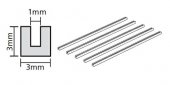 Tamiya 70207 - Plastic Beams 3mm U-Shaped - Clear - 5pcs