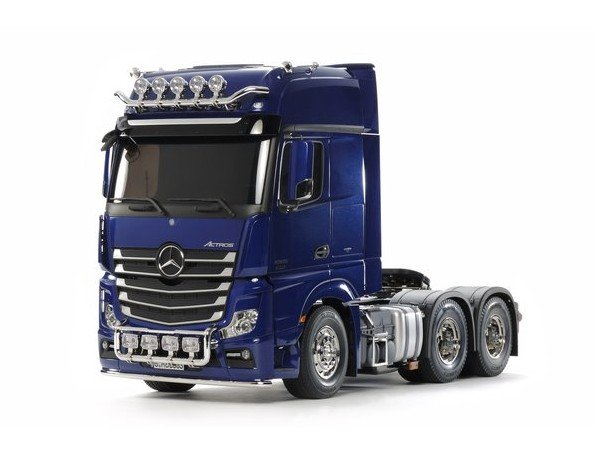 Tamiya 56354COMBO - 1/14 Mercedes-Benz Actros 3363 6x4 GigaSpace Pearl Blue Edition  Full Operation Kit Super Combo
