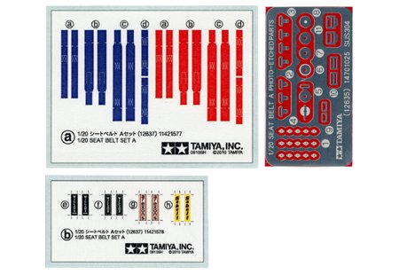 Tamiya 12637 - 1/20 Seat Belt Set A