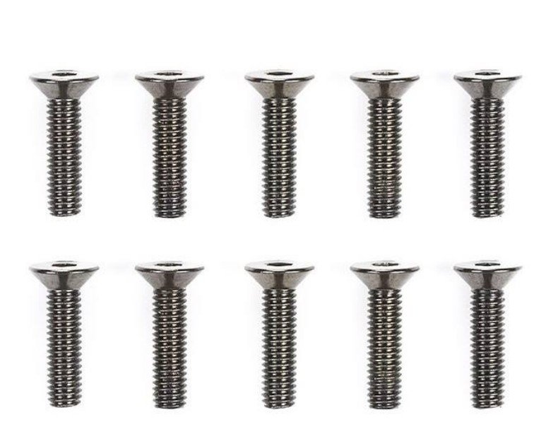 Tamiya 51631 - 3x12mm Countersunk Hex Head Screws (Steel, 10 Pcs.) SP-1631