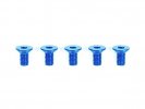 Tamiya 42328 - TRF 3x6mm Countersunk Hex Head Screws HG Aluminium (Blue/5 Pcs.)