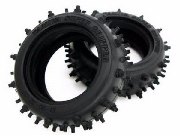 Tamiya 9804545 - Avante 2011 Black Special Front Tire (2pcs) for Egress 58489/58583/84270