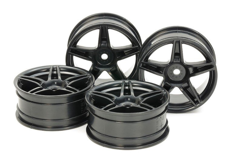 Tamiya 54853 - Medium Narrow 5-Spoke Wheels (24mm,+2, 4Pcs.) OP-1853