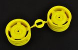 Tamiya 0440340 - 1/10 Plasma Edge II Front Wheels (Yellow , 2 pcs)