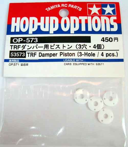 Tamiya 53573 - TRF Damper Piston (3-Hole / 4 pcs.) OP-573