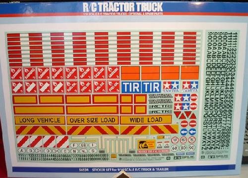 Tamiya 56534 - Sticker Set For 1/14 Scale R/C Truck & Trailer
