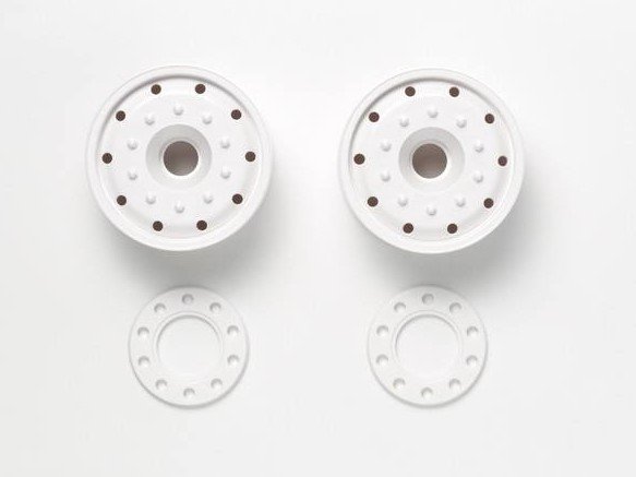 Tamiya 56544 - Ball Bearing Wheels (30mm Width / White) (2 Pcs.)