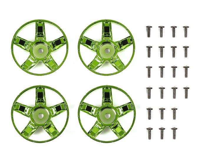 Tamiya 47416 - WR-02CB S-Parts Spokes (Green Plated)