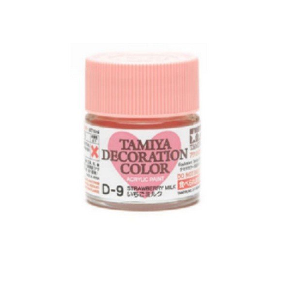 Tamiya 76609 - D-9 Strawberry Milk 10ml Bottle Paint