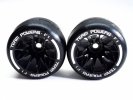 Team Powers 1:10 F1 Rubber Rear Tire Set- ( Pre-Glued, Soft, 1set 2pcs) (TP-FPG_F1BR)
