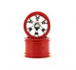 Traxxas (#7271) Wheel Geode 2.2, Red Beadlock style in chorme for 1/16 Summit(12mm hex)