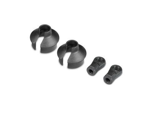 XRAY 358021-G - Composite Shock Parts With Keyed Ball Joints - Graphite