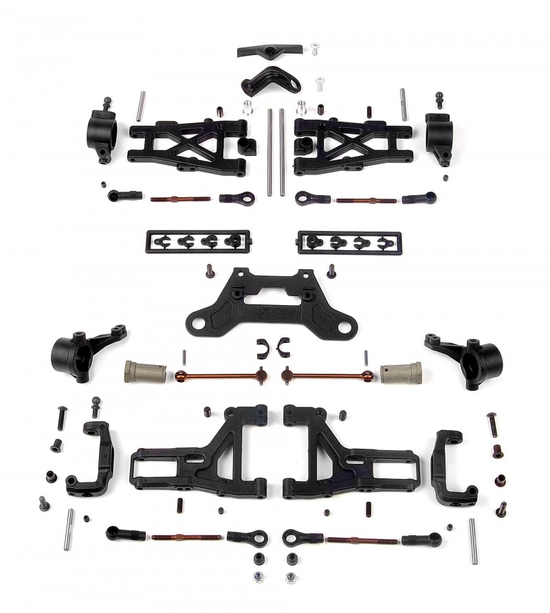 XRAY 300900 Composite C-Hub Suspension Option Set - Complete Front + Rear