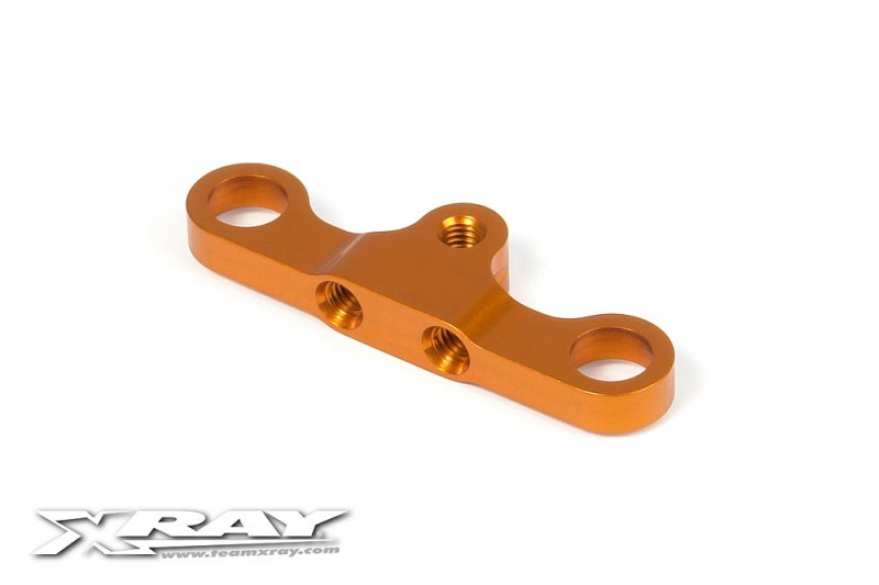 XRAY 302546-O T4 Aluminum Steering Plate 8mm for Dual Servo Saver - Orange