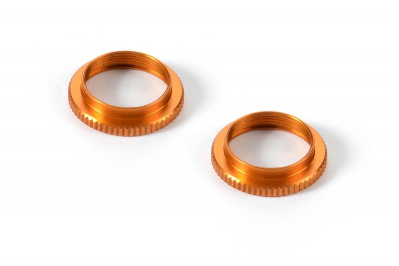 XRAY 308043-O ULP Aluminum Shock Adjustable Nut - Orange (2)