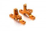 XRAY #302028-O - T3 Aluminium minium Upper Clamp With Adjustable Roll-center (L+R) - Orange