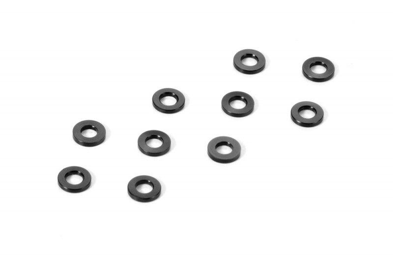 XRAY 303121-K Aluminum Shim 3x6x0.5mm - Black (10)