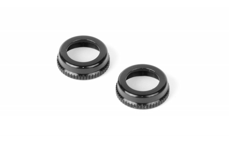 XRAY 308354-K - Ulp Aluminium Shock Cap-nut With Vent Hole - Black (2)